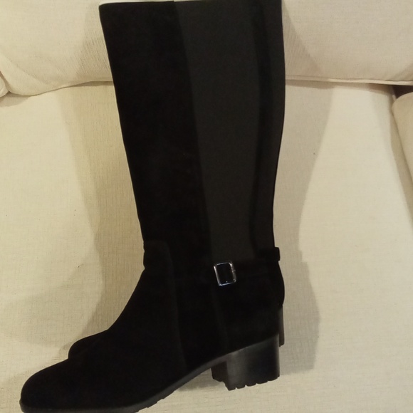 Easy Spirit Suede Riding Boots - Picture 6 of 7